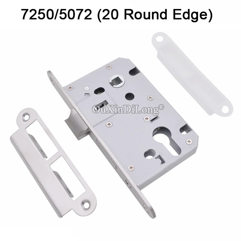 Brand New 7250/5072 European Mortise Door Lock body Office Hospital Fire Proof Door Lock body (20mm Round Edge+180mm Length)