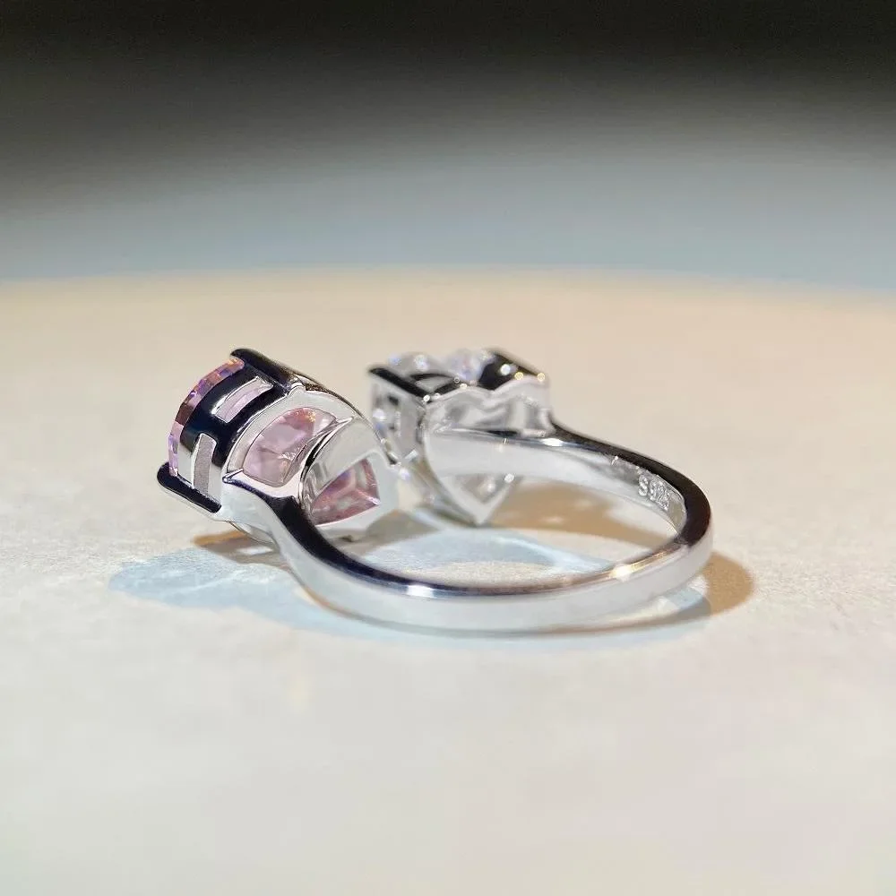 PT950 Platinum Love Heart Inspired Versatile Ring