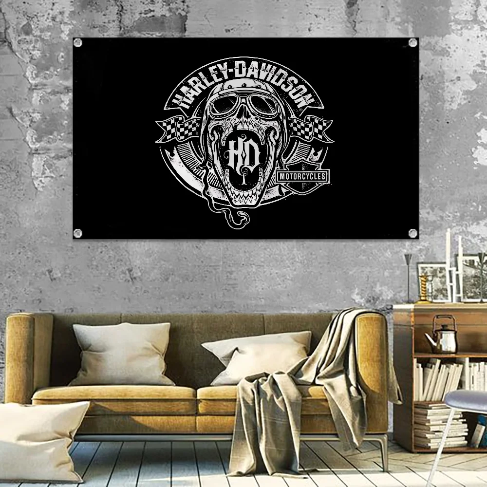 Flag to Hang Flags for Rooms Banner for Bedrooms Garage Decoration Tapestry N-Harley-Davidsons-t Funny Flag on the Wall Items