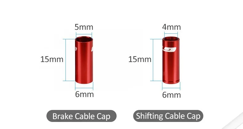 GUB 10 stücke Fahrrad Umschalt Brems Kabel Gehäuse End Kappe CNC Aluminium Legierung MTB Rennrad Schaltwerk Kabel Protector Gehäuse abdeckung – Detail 2