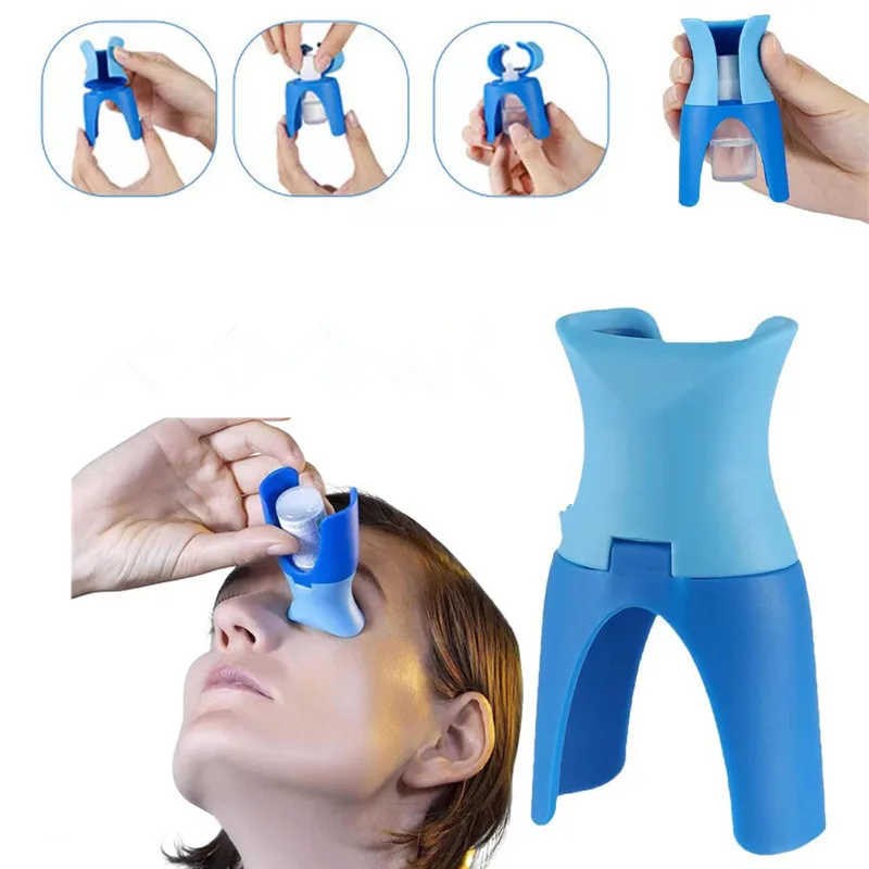 Soporte aplicador de gotas para los ojos reutilizable, ayuda de guía ergonómica, herramienta de cuidado del hogar para personas mayores, asistencia de caída segura con discapacidad de la visión