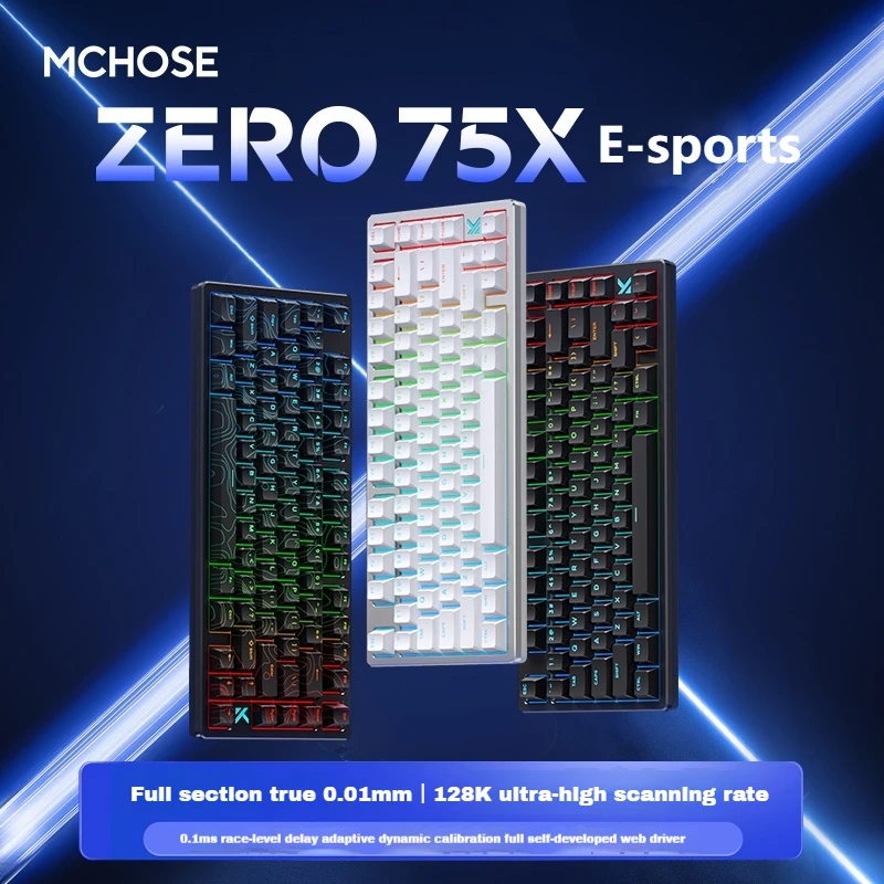 

MCHOSE ZERO 75X series New magnetic axis customized e-sports level RT precision 0.01mm gaming specific wired mechanical keyboard