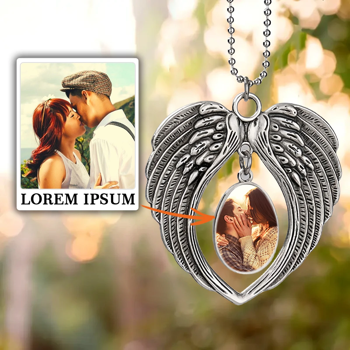 

Can be customized heat transfer 2D hanging decoration Valentine's Day birthday ceremony custom gift car keychain decoration