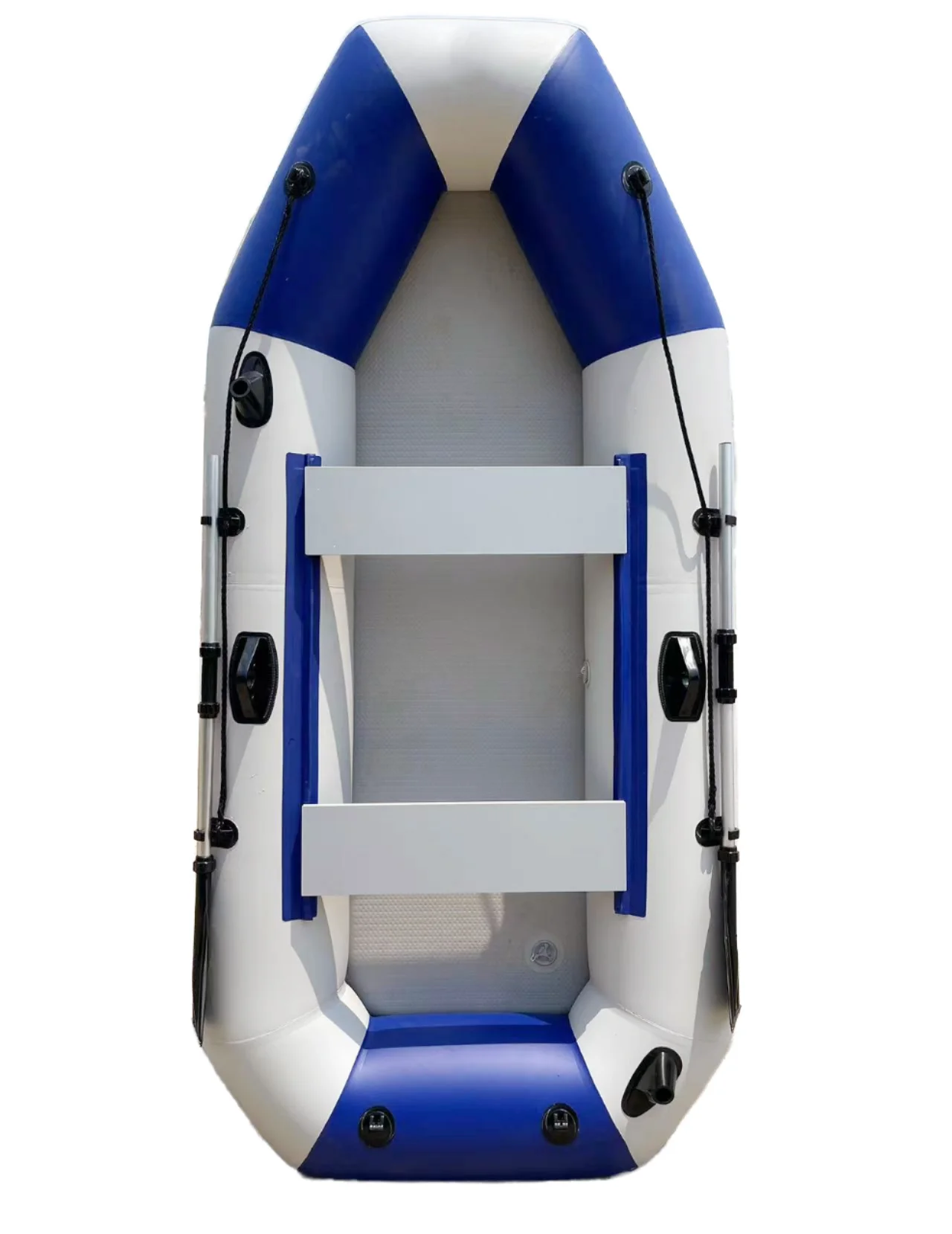8.5ft PVC Inflatable Fishing Boat Kayak Canoe Dinghy Jet Ski Boot Air Pump Paddles 3 Person Capacity for Surfing