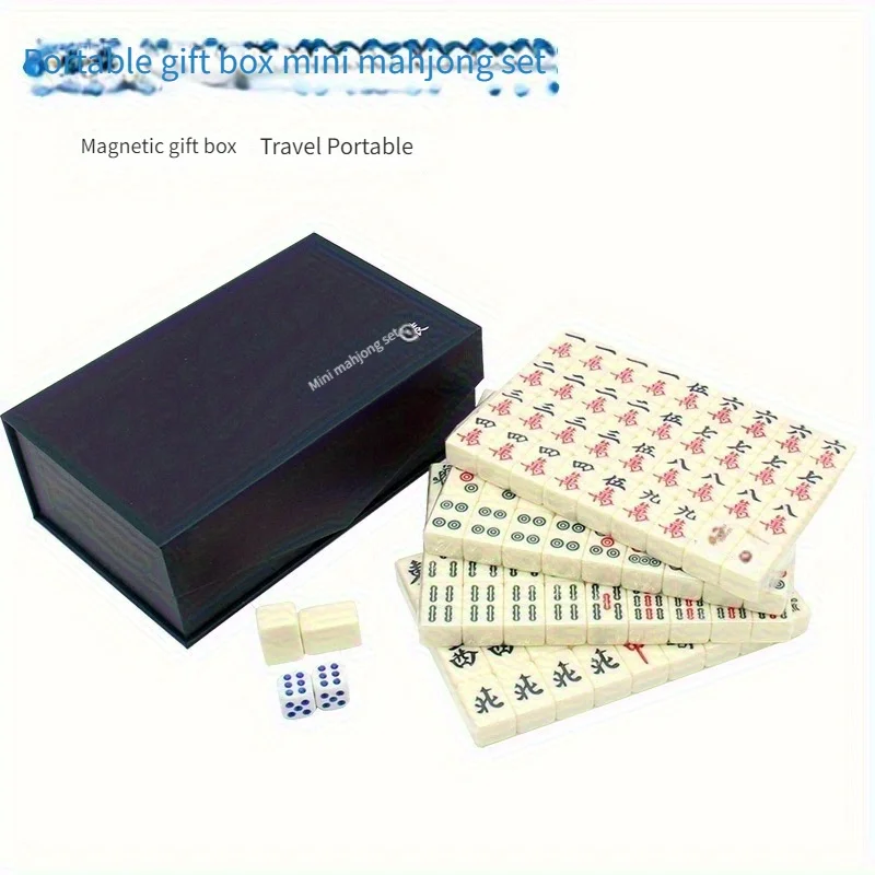 

Mini Travel Mahjong Card Portable Outdoor Party Game Family Entertainment Mahjong