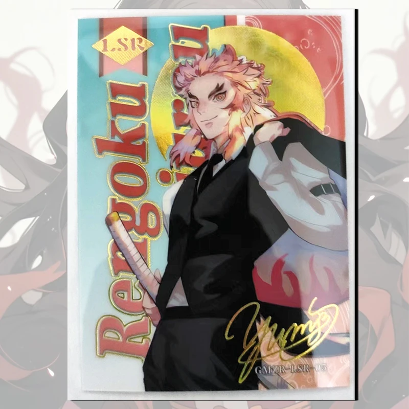 Anime Demon Slayer LSR voice actor signature card Kamado Nezuko Rengoku Kyoujurou Iguro Obanai boy Toy collection Birthday gifts