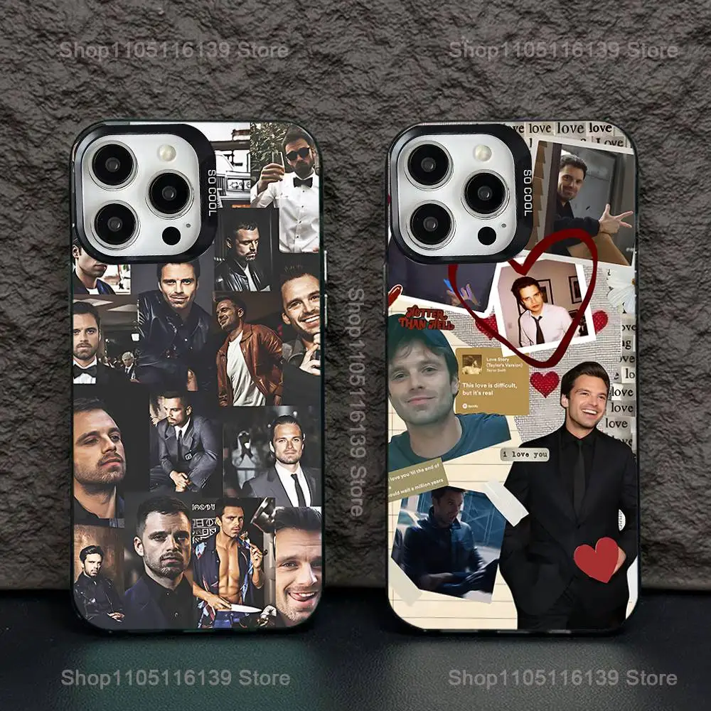 

Actor S-Sebastian Stan Phone Case For iPhone 16,15,14,13,12,11,Pro,XS,Max,Plus,Mini,SE Black Candy Matte Shockproof Cover
