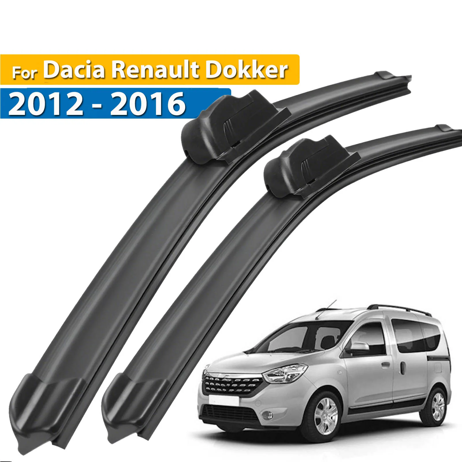 

Erick's Wiper Front Wiper Blades For Dacia Renault Dokker 2012 - 2016 Windshield Windscreen Window Car Rain Brushes 22"+16"