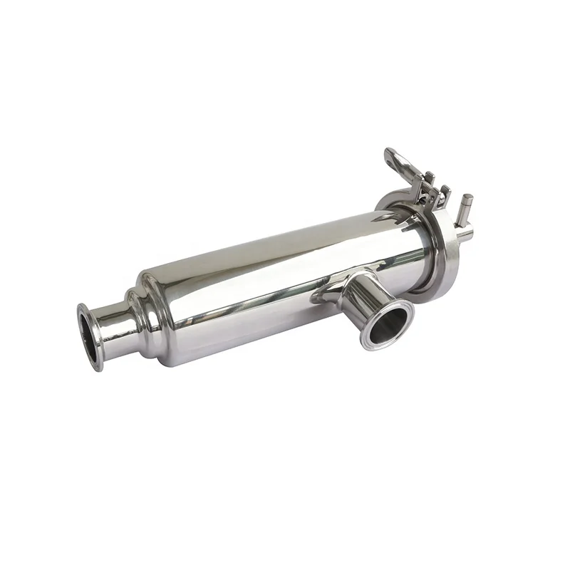 triclamp tri clamp hygienic 304ss 316L stainless steel sanitary side inlet entry filter strainer