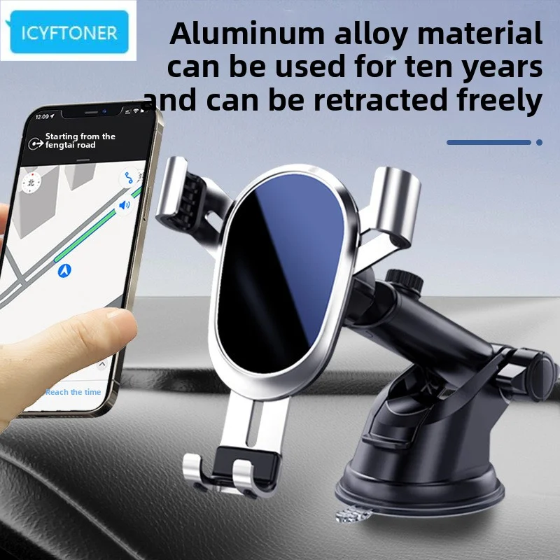 

ICYFTONER Car Phone Holder Suction Cup Air Outlet Multifunctional Phone Holder Car Gravity Navigation Holder