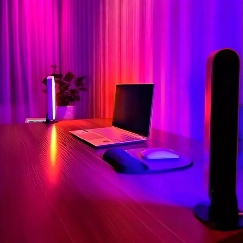 

RGB Music Rhythm Light Bar Upgraded USB Table Desktop Decoration with Dynamic Sync Gaming RGB Ambient Lighting Table Lamps