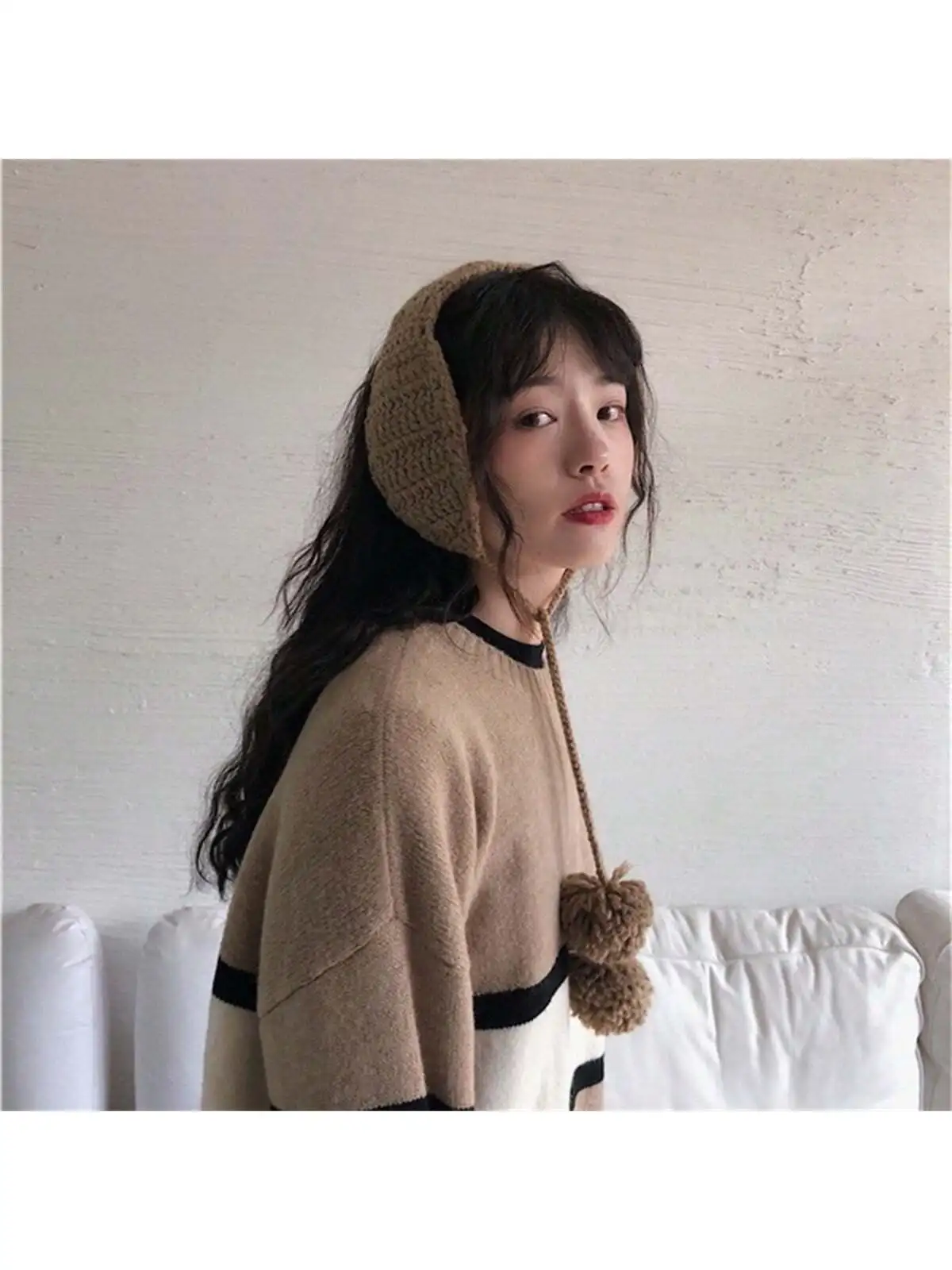 زوج من غطاء للأذنين للتدفئة في الشتاء، طراز كوري، غطاء للأذنين لطيف على طراز Kpop للطلاب، حماية للأذن في الشتاء، غطاء للأذنين من القطيفة، غطاء للأذنين قابل للطي مضاد للتجميد، قبعة عيد الميلاد، هدية عيد الحب