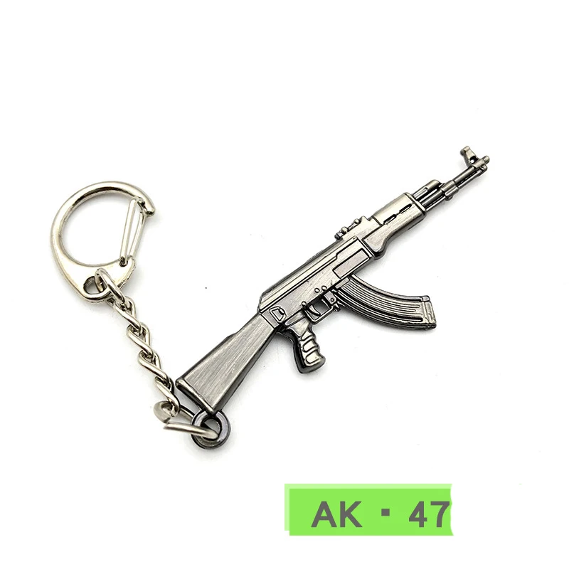 Metal Gun Model Cosplay Anime Game Mini Gun Axe Alloy Weapon Backpack Pendants Fans Collection Girls Boys Gifts