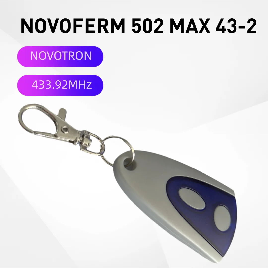 NOVOFERM NOVOTRON Handheld Transmitter Remote Control 433.92 MHz for Garage Gate 502 MAX43-2 504 MAX43-4 512 MIX 43-2 Models