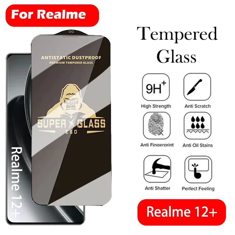 KingKong Gorilla Tempered Glass For Realme 12 Plus Screen Protector for Realme 11x 10 9 Pro 10T 9i 8i 8s