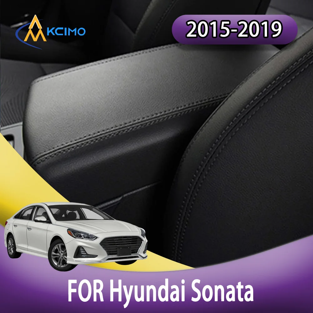 

Faux Leather Easy Clean Car Armrest Box Center Console Lid Armrest Cover Car Accessories For Hyundai Sonata 2015-2019