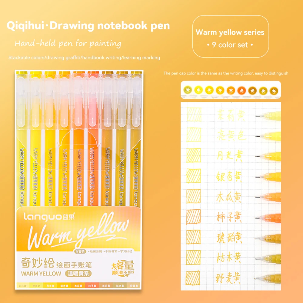 Languo 207/45/9 Kleuren Morandi Gelpen 0.6mm Dagboek Scrapbook Schilderen DIY Gelpen Set Kleur Tekenen Art Markers Schoolspullen