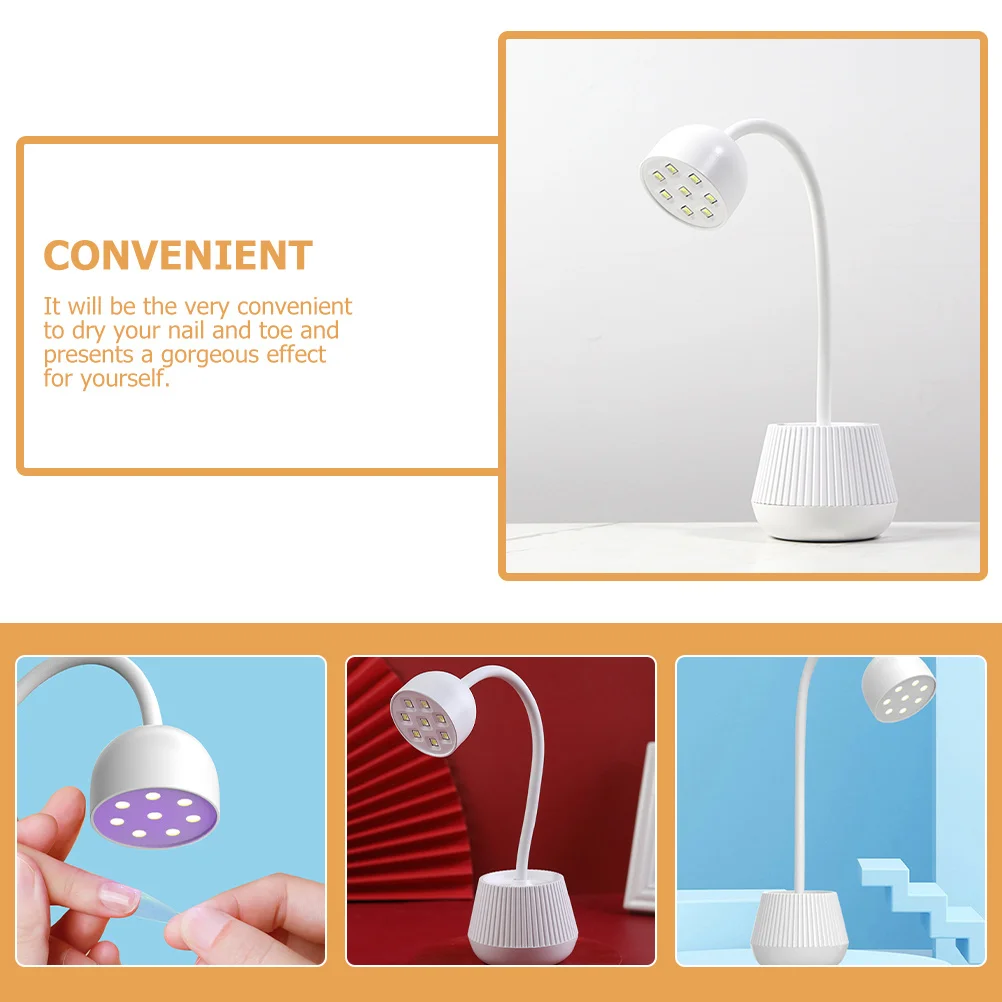 

УФ-лампа для геля для ногтей Компактная лампа для сушки ногтей Быстросохнущий гель-лак Безопасный на коже ногтей для дома Светодиодный светильник