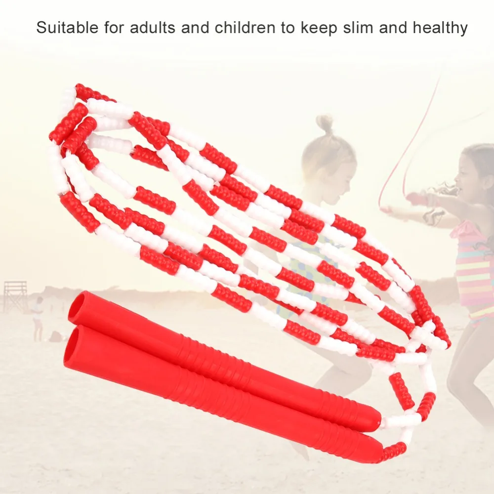 Rope skipping PVC Beads Beaded Segmented Jump Rope TPU 2.8-meter Exercise Jump Rope Skipping Rope Fitness Training