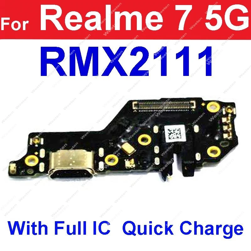 USB Charger Board Dock For Realme 7 7i 7 Pro Global 5G USB Charging Jack Port Connector Board Replacement Repair Parts