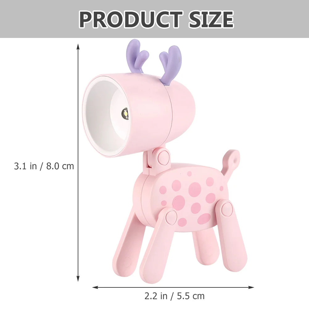 جميل الغزلان ليلة مصباح LED غرفة نوم ديكور ضوء لينة عيون دافئة ودية هدية الكريسماس الغزلان ضوء مصباح الليل لغرفة النوم #2