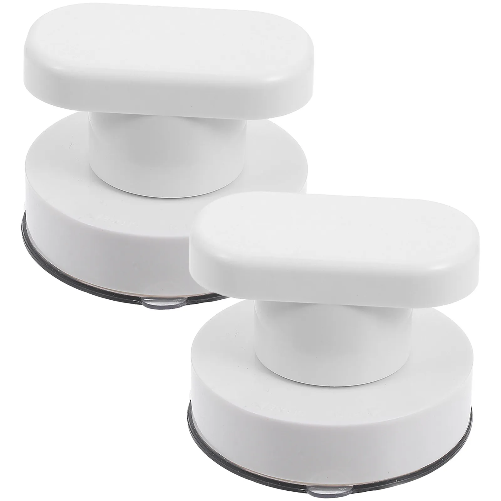 Glass Door Handles 2 Pack Strong Suction Cup Grips for Bathroom Cabinet Refrigerator Drawer Sliding Doors