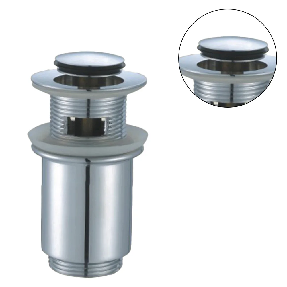 Basin Waste Water Bounce Drain Copper Large Displacement Bathroom Bouncing Press Basin Drain Sink Eject Button For Bathroom