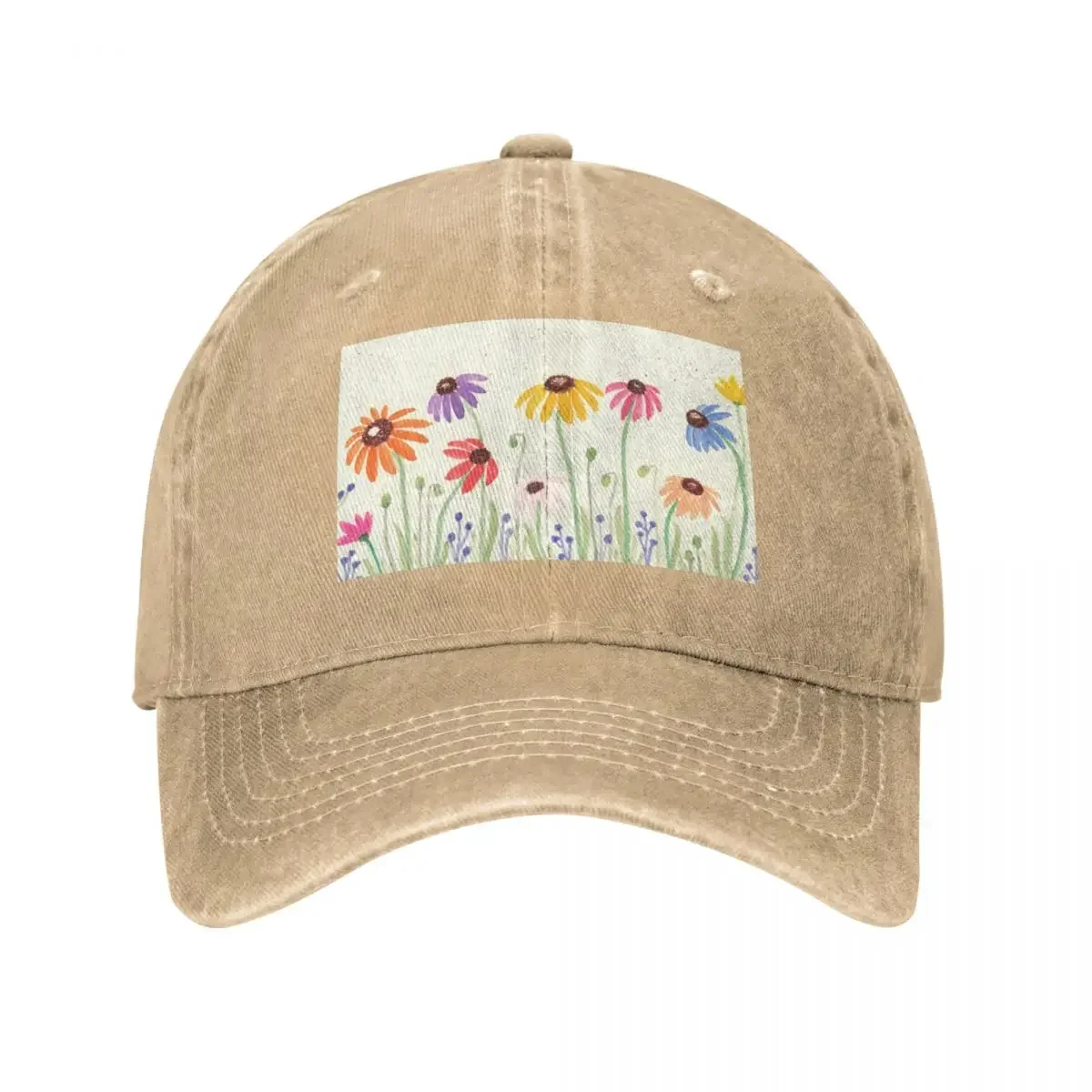 

Colorful Wildflowers Cowboy Hat Hats Wild Ball Hat Bobble Hat Man Luxury For Man Women'S