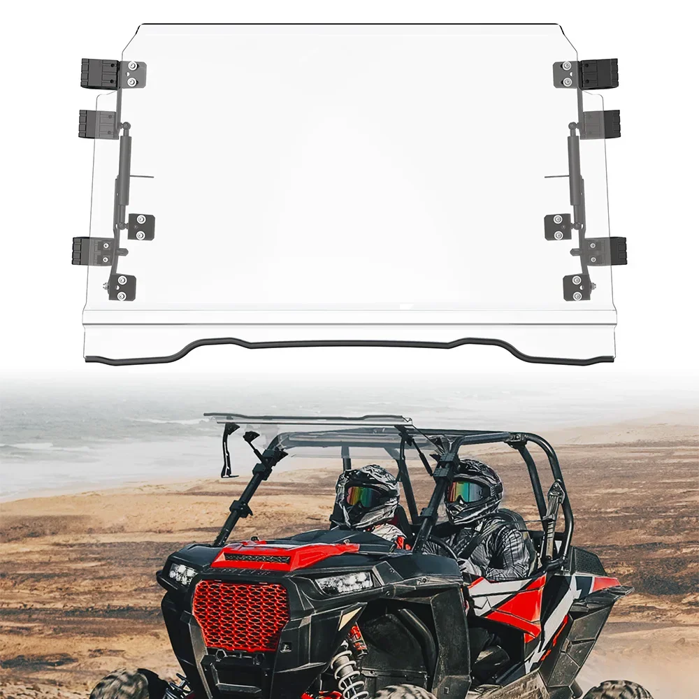 UTV 4-IN-1 Flip Folding Flip Windshield Compatible with Polaris RZR XP/XP 4 1000 Turbo S/S4 900 1000 Trail S 900 1000 2014-2020