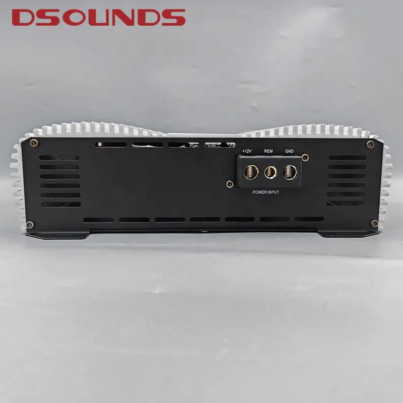 White Panel Car Amplifier Brazilian Style Car Amplifier with Full Range and Mini Volume Mono Block Car Amplifier for Car Audio