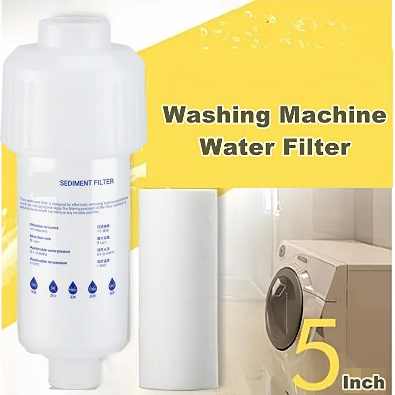 5\'\' PRE FILTER Water Filter Cartridge Washing Machine Filter Toilet Water Heater Sediment Filter Shower Replacements Pre-filter