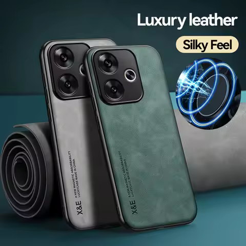 Luxury Sheepskin Phone Case Mor Mi Mi Poco F6 F5 Pro F4GT F3 With Magnetic Suction Lightweight Elegant Design