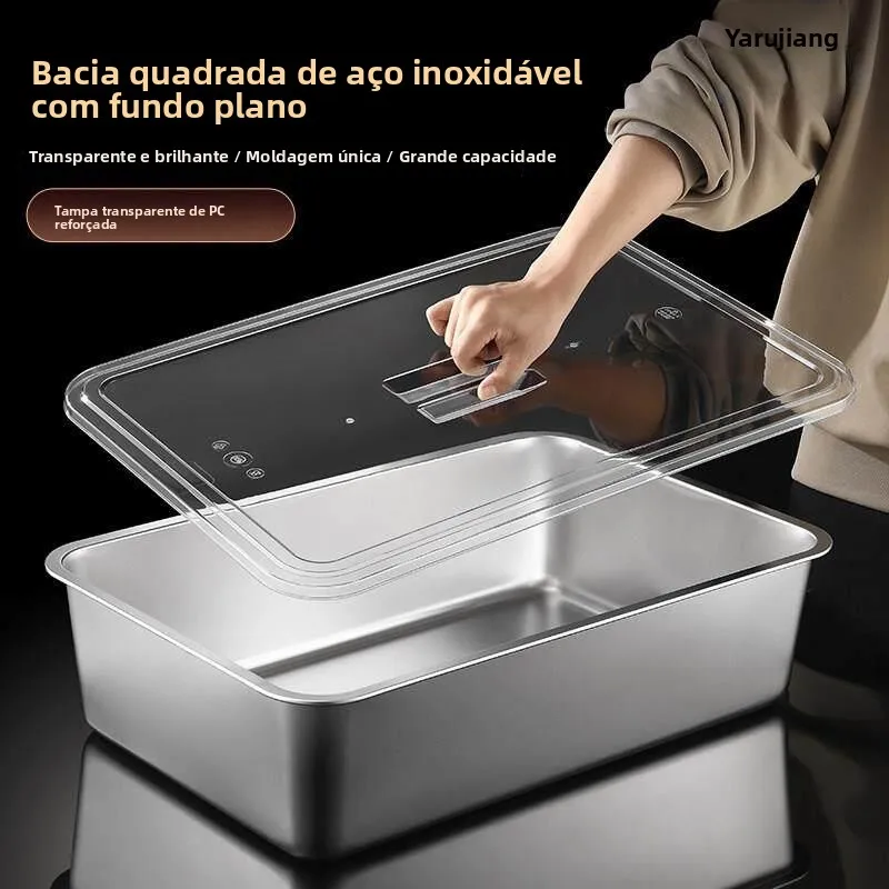 bol-de-service-rectangulaire-en-acier-inoxydable-avec-couvercle-pour-buffet-recipient-alimentaire-non-compatible-micro-ondes-fabrique-a-la-main