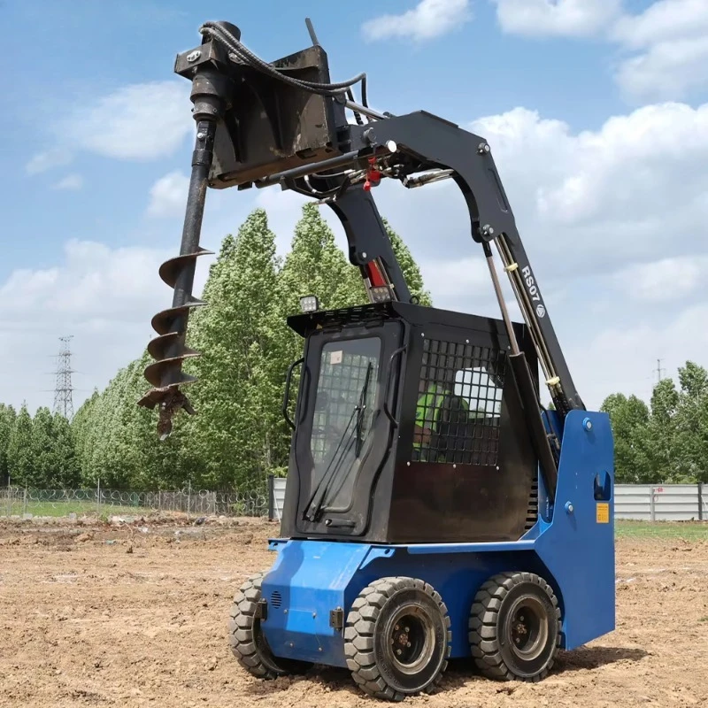 China Track Wheel CE/EPA/EURO 5 Mini Skid Steer Loader com Arado giratório de reboco de balde