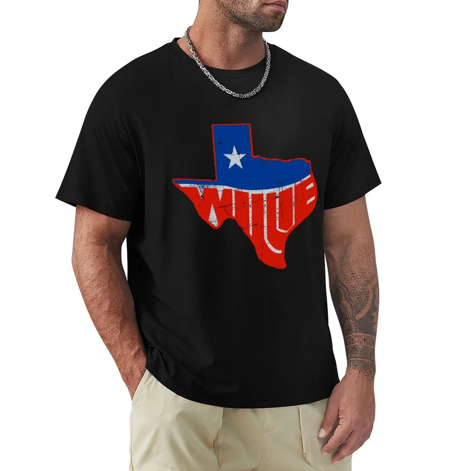 Willie Nelson Men's Texas T-Shirt graphic shirts quick-drying sports fans vintage t shirts for men