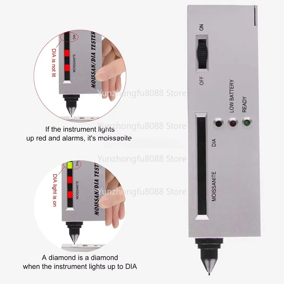 Portable Diamond Tester Pen Silica Detector Tool/with Alloy Probe Jewelry Identification Equipment Tool Set