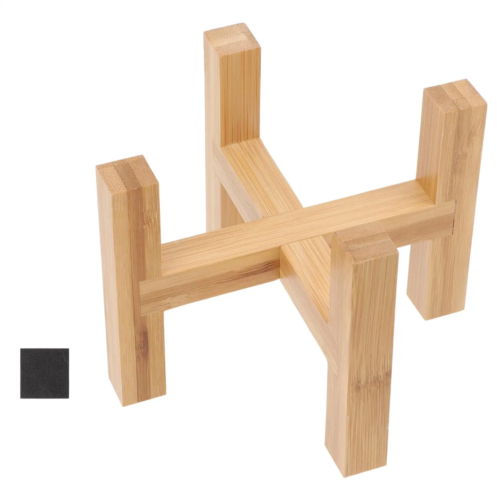 

Wooden Flower Stand Pot Holder Durable Four-legged Rack Balcony Craft Display Base Plant Decor Home Accessories