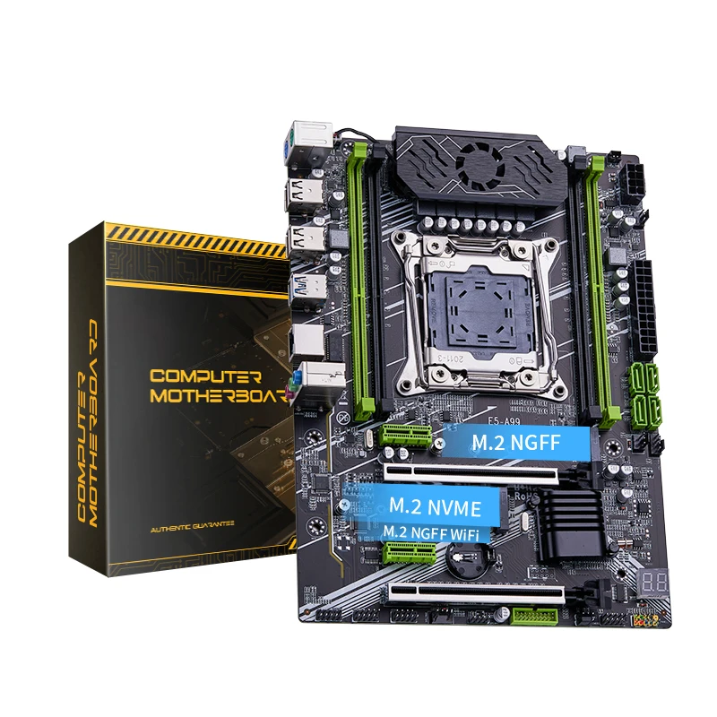 QIYIDA X99 motherboard set kit LGA2011-3 xeon E5 2680 V4 2*16GB=32GB 3200MHz 4 channels DDR4 SATA 3.0 nvme M.2 SATA M.2ATX