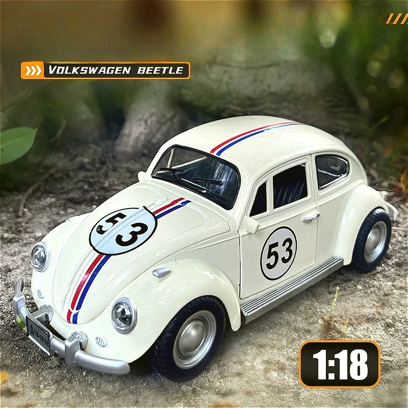 

1:18 классический Volkswagen Beetle 1963, коллекция моделей автомобилей, миниатюрная Voiture, детский игрушечный автомобиль для мальчиков, подарок, домашний декор
