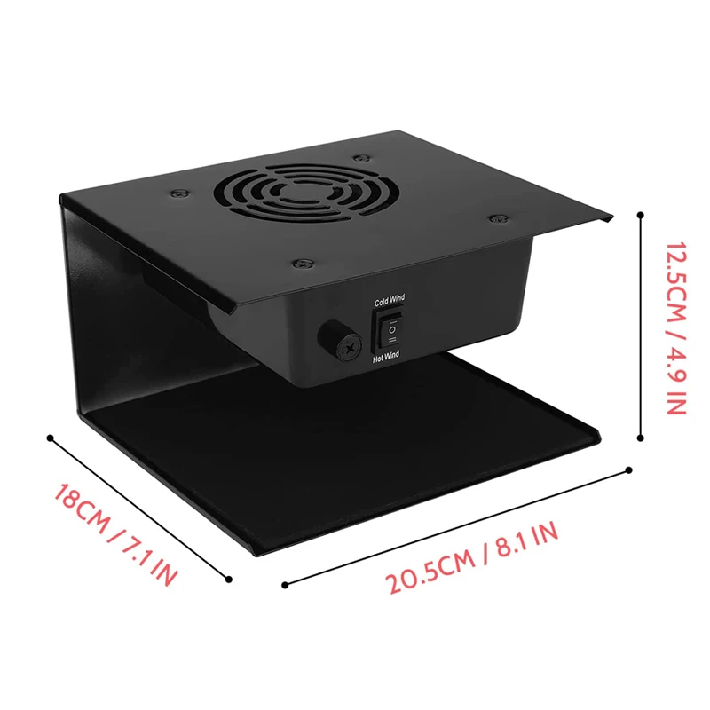 300W 네일 건조기 뜨거운 공기 및 차가운 공기 네일 젤 공기 건조 네일 향상 팬, 전문 네일 향상 도구 아트 젤 건조기