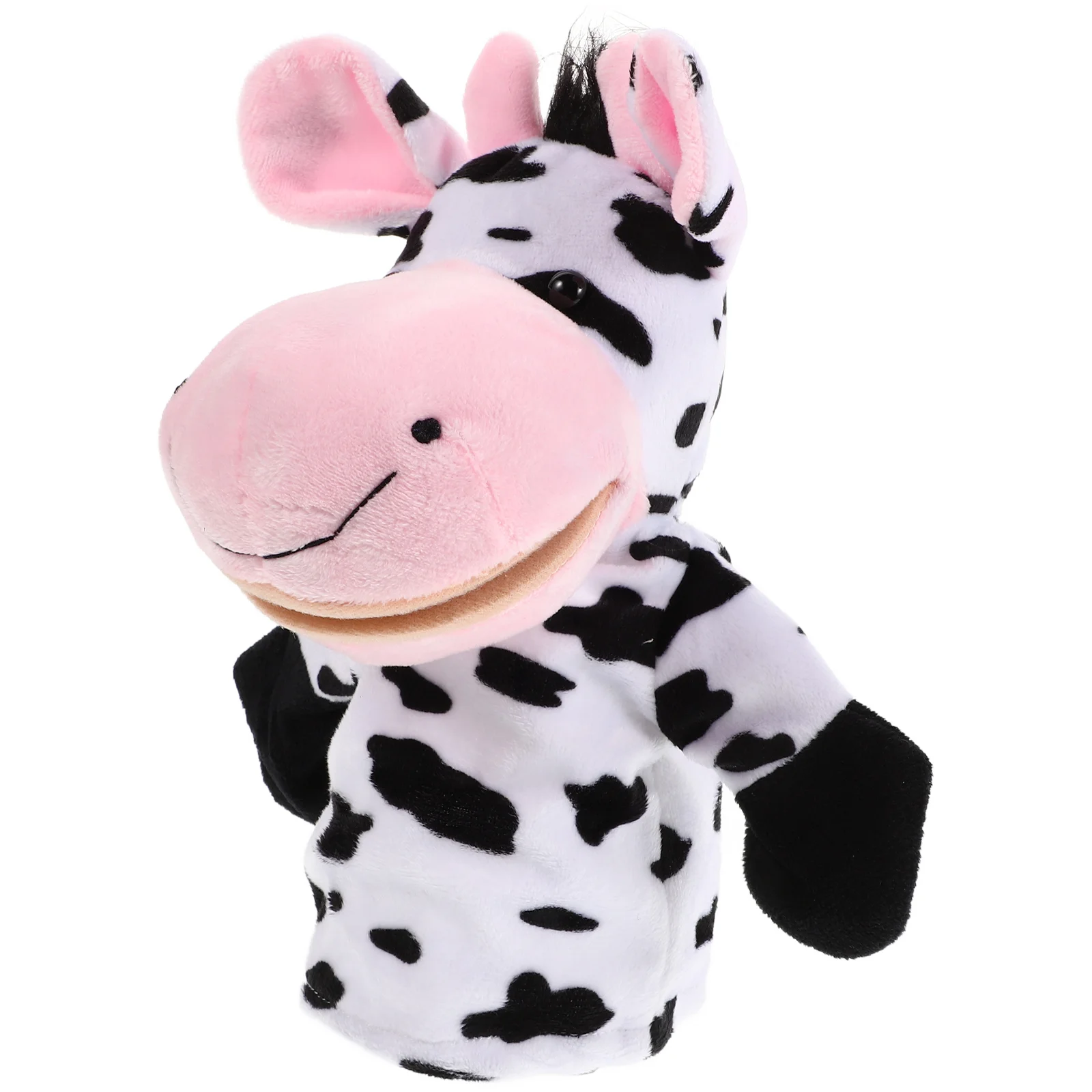 Marionnette à main en peluche mobile avec bouche pour bébé, jouets d'anniversaire, cheval pour tout-petits