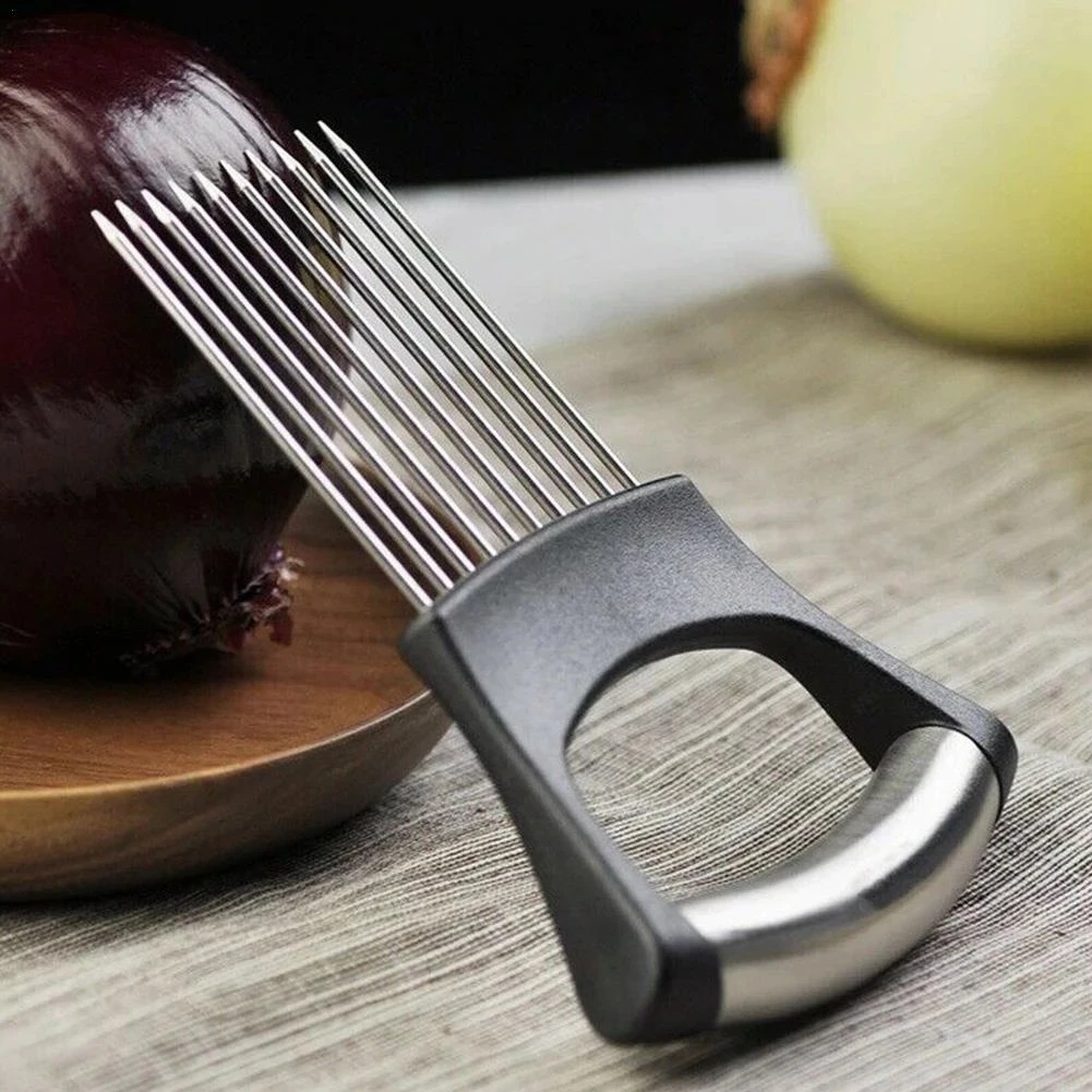 

Steel Onion Needle Potato Simple Slicer Tomato Safety Fork Household Small Tools Kitchen Accessories