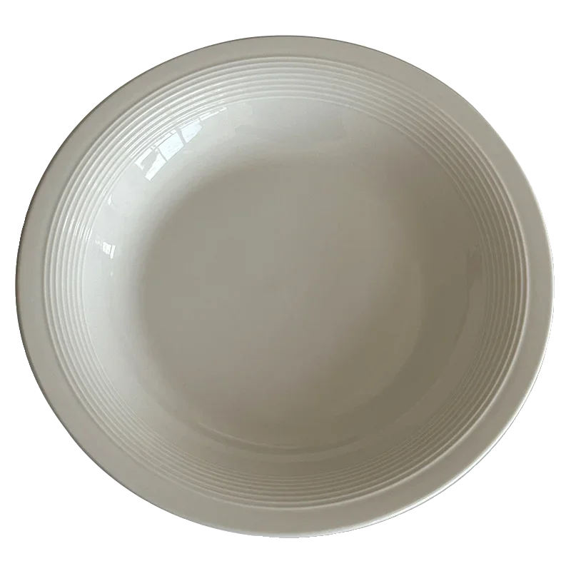 

Ceramic Home Salad Plate Threaded Light Relief Large Soup Plate Pasta Premium Deep Plate Western Food