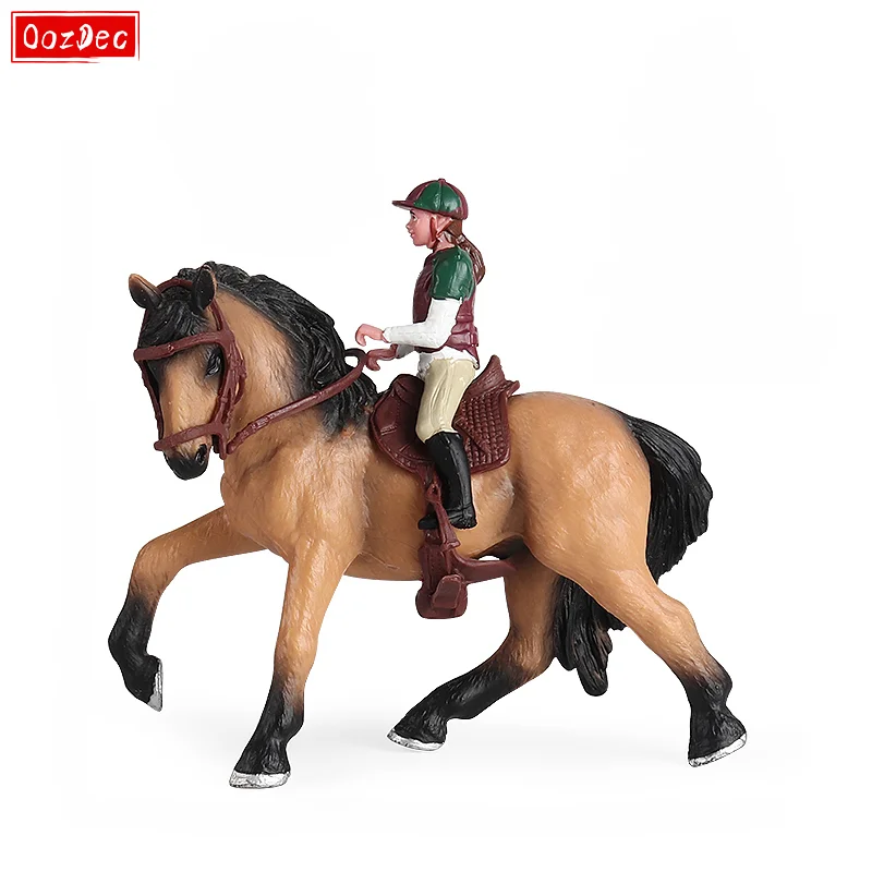 

OozDec Horse Model 13*10.5CM Walk Emulational Horseman Horse Animals Playset Figurine Cute Educational Kids Toy Gift