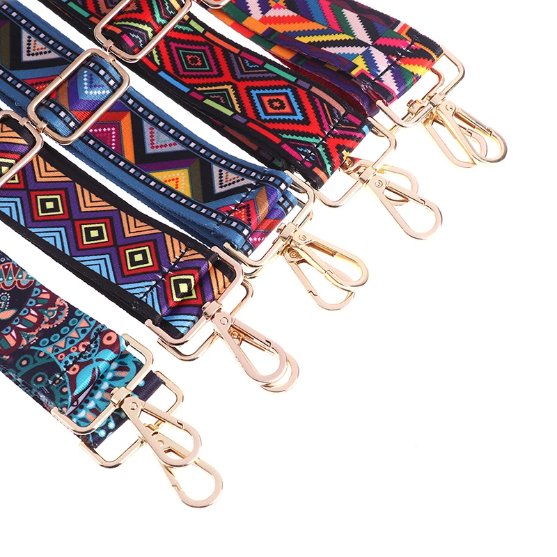 Colorful Ethnic Style Adjustable 140CM Bag Handle Bag Strap Removable DIY Handbag Accessories Crossbody Bag Straps Width 3.8cm