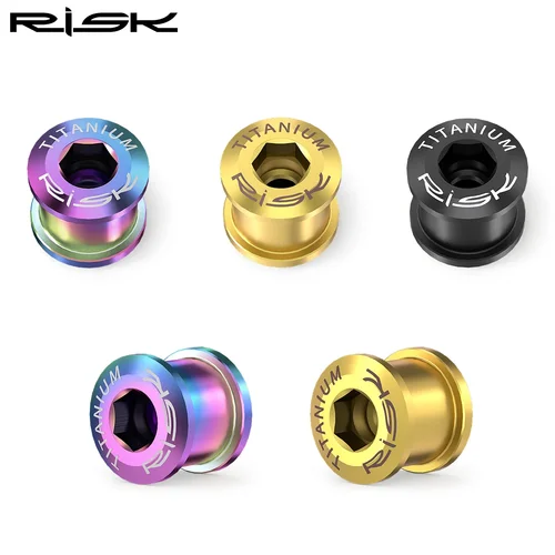 Imagen 2 del producto Pernos de fijación de engranajes de riesgo de 6,5mm para bicicleta plegable MTB, tornillos de bloqueo de bicicleta de aleación de titanio, pernos fijos de rueda de cadena de plato para XT