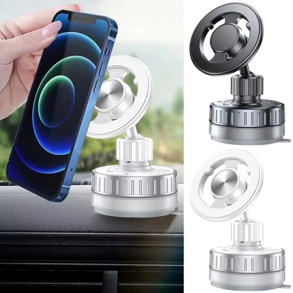 

360 Rotatable Vacuum Suction Cup Phone Holder Double Sided Folding Magnetic Phone Bracket Magnetic Adjustable