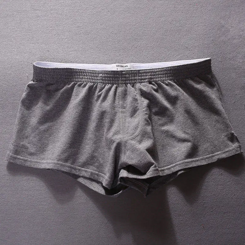 Baumwoll-Fitness-Shorts für Herren, Laufshorts, Sportshorts für Zuhause, Yoga, Workout, Training, Sommer, atmungsaktiv, locker, Unterwäsche, Herren-Boxershorts, Seobean – Detail 8