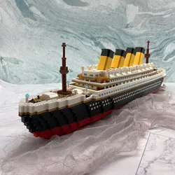 Titanic 3D Model Ship Building Blocks Detailed Micro Mini Bricks Toys Kit, Engaging Cruise Boat Assembly, Unique Gift for Adults