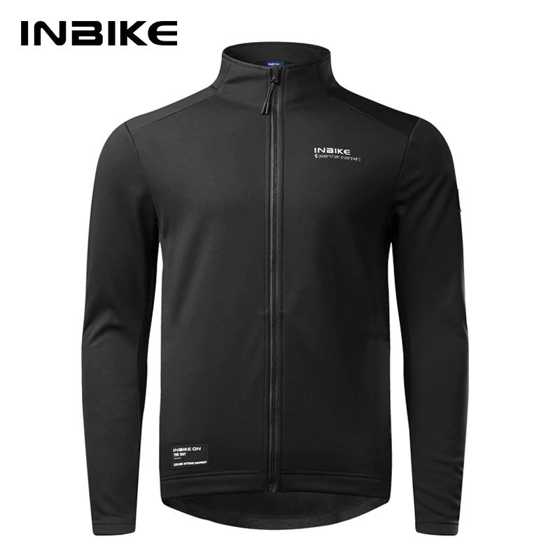 INBIKE Herren Winter Fahrradjacken Winddichte Softshell Thermo-Fahrradbekleidung für Männer Warme Fleece Rennrad-Windjacke